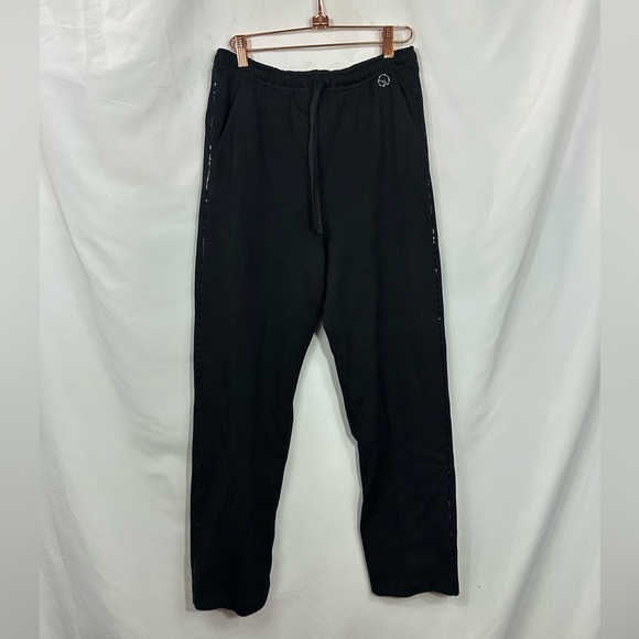 St John Sport black santana drawstring pants with sequins size S - Picture 2 of 9
